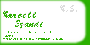 marcell szandi business card